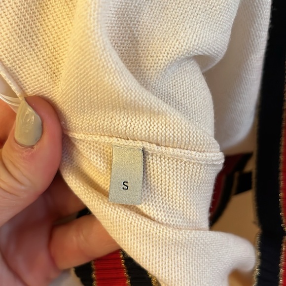 Auth GUCCI Cardigan Sweater Pearl Logo Buttons Sz S - Picture 12 of 12